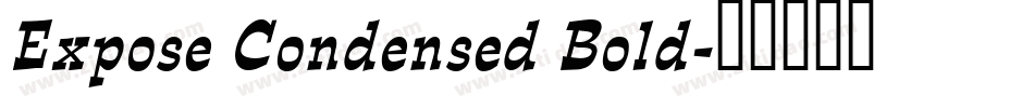 Expose Condensed Bold字体转换